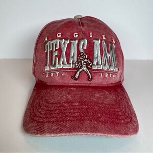 Texas A&M Aggies SnapBack Hat Adjustable ‘47 Brand Hitch Vintage Wash Sarge